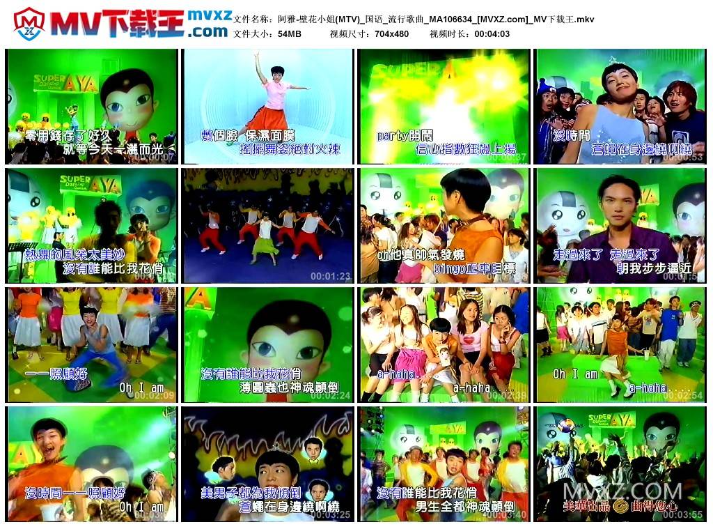 阿雅-壁花小姐(MTV)_国语_流行歌曲_MA106634